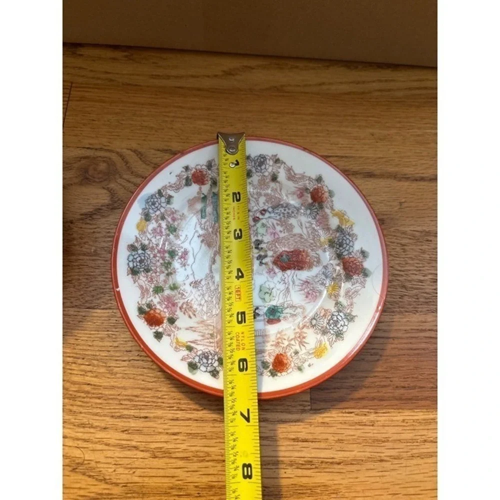 Vintage Japanese Eggshell Porcelain Tea Cup Saucer Mount Fuji Hand Painted
